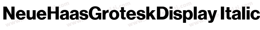 NeueHaasGroteskDisplay Italic字体转换